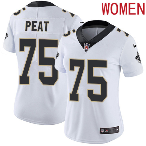 2019 Women New Orleans Saints #75 Peat white Nike Vapor Untouchable Limited NFL Jersey->women nfl jersey->Women Jersey
